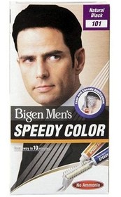 تصویر کیت رنگ مو سریع مردانه بیگن سری speedy colour مدل natural black مشکی طبیعی شماره 101 
