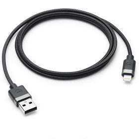 تصویر کابل شارژ یو اس بی به لایتنینگ موفی مشکی mophie USB-A Cable with Lightning Connector (1m) Black 