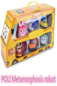 تصویر مجموعه اسباب‌بازی ماشین ربات تبدیل‌شونده 6 تکه برند generic 6-Piece Robot Transformation Car Toy Set