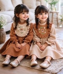 تصویر پیراهن دخترانه کد 1053 