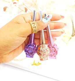 تصویر خط چشم مویی طرح گل رز 