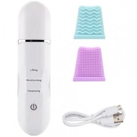 تصویر ابزار پاکسازی و زیبایی صورت التراسونیک برقی مدل SK0306B - سفید SK0306B Model Ultrasonic Electric Facial Cleansing and Beauty Instrument