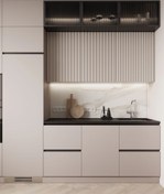 تصویر کابینت هایگلاس سوپرمات و ام دی اف میله ای - دلخواه 