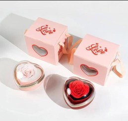 تصویر باکس رز جاودان قلبی چرخشی 