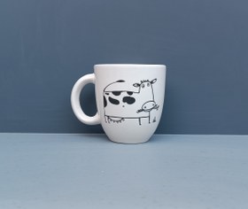 تصویر ماگ طرح گاو محصول دارای جعبه میباشد(رنگ کرم)