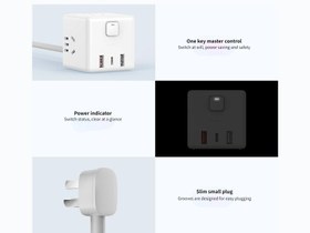 تصویر چند راهی مکعبی سه سوکت و دوه پورت یو اس بی و یک پورت تایپ سی شیائومی Xiaomi Rubik Cube Adapter Pro 33W Wired Fast Charge Version (2A1C) Xiaomi Rubik Cube Adapter Pro 33W Wired Fast Charge Version (2A1C)