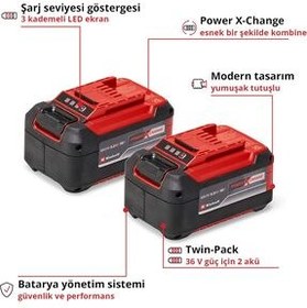 تصویر باتری 2X18V 5.2 AH TWINPACK X CHANGE 4511526 آینهل Einhell 
