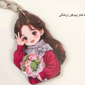 تصویر سرکلیدی چوبی دختر 