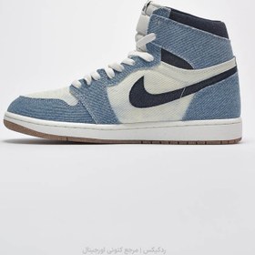 تصویر کفش بسکتبال نایکی مدل Jordan 1 Retro High رنگ آبی 