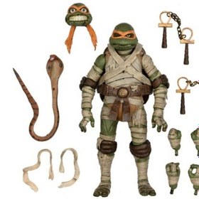 تصویر اکشن فیگور نکا مدل مایکل آنجلو طرح لاکپشت های نینجا نکا Ninja Turtle MuMMy NECA