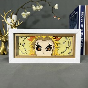 تصویر تابلو لایت باکس انیمه ای رنگوکو | Demon Slayer Rengoku Light Box 