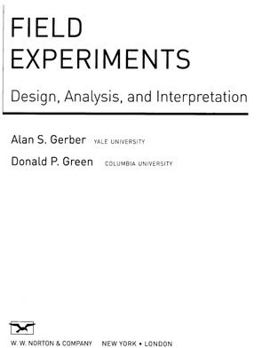 خرید و قیمت دانلود کتاب Field Experiments: Design, Analysis, and Interpretation ویرایش 1 | ترب