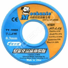 تصویر سیم لحیم 0.3mm مکانیک Mechanic TY-V866 40g solder wire