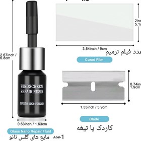 تصویر کیت ترمیم ترک شیشه اتومبیل مدل های گلس طرح UV 