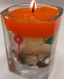 تصویر شمع شاتی دریایی پناه sh n - نارنجی candle panah