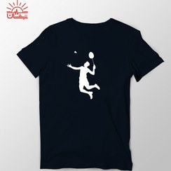 تصویر تیشرت سرمه ای بدمینتون 