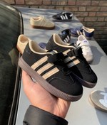 تصویر کتانی بچگانه آدیداس مدل سامبا رنگ سرمه ای 