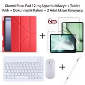 تصویر کاور تبلت قاب 12 اینچی POCO PAD شیائومی با پایه قلم لمسی صفحه کلید و ماوس Yesnıce 