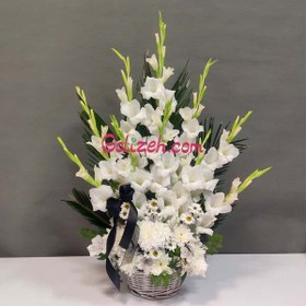 تصویر سبد گل ترحیم کوچک 