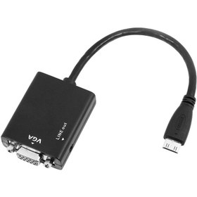 تصویر مبدل Mini HDMI به VGA بافو مدل BF-2621 همراه با صدا 