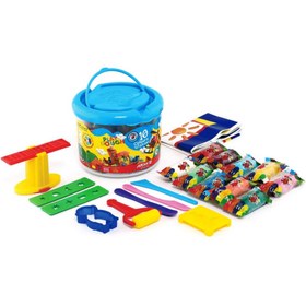 تصویر خمیر بازی آریا ۱۰ رنگ سطلی 