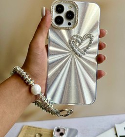 تصویر قاب گوشی لیزری LOVE با آویز برای آیفون LOVE Laser Phone Case with Pendant for iPhone