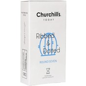 تصویر کاندوم خاردار و شیاردار چرچیلز بسته ۱۲ عددی با اسانس وانیل 