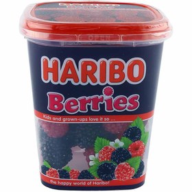 تصویر پاستیل هاریبو سطلی مدل Berries با طعم شاه توت و تمشک وزن 175 گرم 