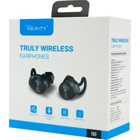 تصویر هندزفری بلوتوث دو تایی Verity T80 TWS Verity T80 Wireless Headphone