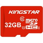 تصویر رم میکرو SD کینگ استار 32 گیگ کلاس 10 استاندارد UHS-I U1 سرعت 85MBps microSDHC 32G KingStar 85MBps