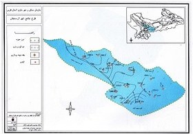 تصویر عنوان نقشه: خطوط همتراز آبهای زیر زمینی در توابع شهرستان ارسنجان 