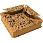 تصویر جعبه پذیرایی دمنوش و چایی چوبی مدل برسام 