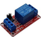 تصویر ماژول رله 1 کانال 5 ولت (برد قرمز) 1 channel 5V relay module (red board)