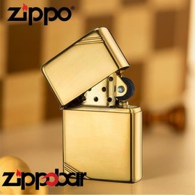 تصویر فندک زیپو اصل کد ۲۷۰-Zippo 270 High Polish Brass Vintage 