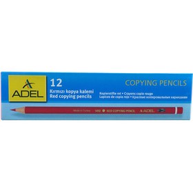 تصویر مداد قرمز HB آدل مدل 1410 بسته 12 عددی Adel Red HB Lead Pencil Pack of 12 - 1410