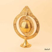 تصویر کره زمین پایه دار برنجی دو حلقه مدل جیمز 
