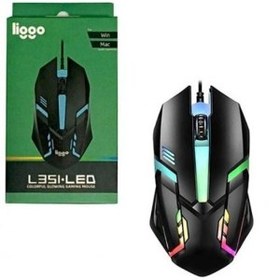 تصویر ماوس گیمینگ لیگو مدل L351 LIGGO L351 Colorful Glowing USB Wired Gaming Mouse