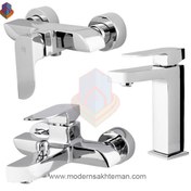 تصویر ست شیرآلات کی دبلیو سی مدل مایا کروم ا set of kwc faucets model Maya set of kwc faucets model Maya