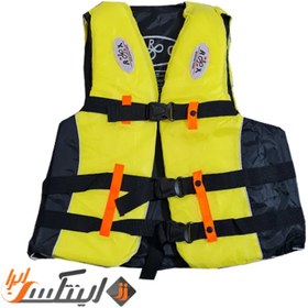 تصویر جلیقه شنا خارجی زرد فومی بزرگسال life vest Yellow