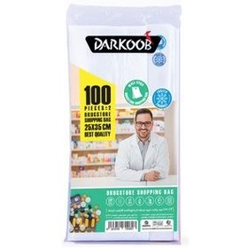 تصویر پلاستیک (نایلون) دسته دار داروخانه با قابلیت انجماد دارکوب 100 عددی Darkoob drugstore shopping bag 100pcs