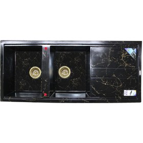 تصویر سینک ظرفشویی پارادایز مدل202HELMA BLACK GOLDتوکار 