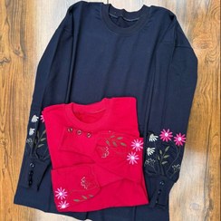 تصویر بلوز دورس گل‌دوزی (آستین دکمه‌ای) 