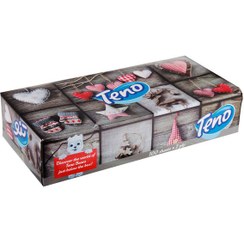 تصویر دستمال کاغذی 100 برگ تنو Teno Flower 100 Paper Tissues