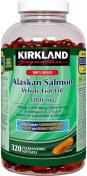 تصویر امگا۳ کرکلند فیش اویل ۱۲۰۰ mg (۳۲۰ عددی) Alaskan salmon 1200mg