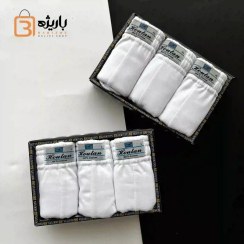 تصویر شورت اسلیپ مردانه هوتن بسته ۳ تایی رنگ سفید 