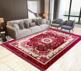 تصویر پتو فرش مارک ترولاو زرشکی (عدد) 