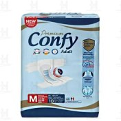 تصویر پوشک بزرگسالان پریمیوم کانفی 10 عددی Premium Confy Adult Diapers 10 pcs