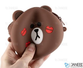 تصویر کیف سیلیکونی کوچک رودوشی طرح خرس عاشق Love Bear Little Bag 