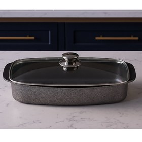 تصویر تابه فر ماهی درب پیرکس کاج تفلون سایز 26×46 