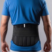 تصویر کمربند آتل دار طبی توان تن خزر مدل الاستیک کد BA013-f 